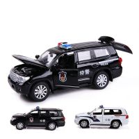 Sale 1:32 Toyota special police alloy modelsimulation die-cast metal sound and light pull back toy SUV car modelfree shipping