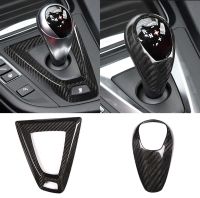 【YF】 For BMW F80 F82 F87 M3 M4 M2 M5 F83 F85 X5M F86 X6M F13 Real Carbon Fiber Car Gear Shift Knob Cap Cover Sticker Panel Trim