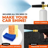 1L Car Washing Foam Machines With 1/4"" Quick Release 1L M22-14mm Inlet Foam Lance Car Washer Soap Lance Sprayer Pressure Washer Machines