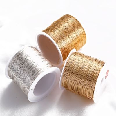 【YF】∏◐♂  5Meters bulk fine gold silver copper wire 0.3/0.5/0.6/0.8mm hand connection winding accessories