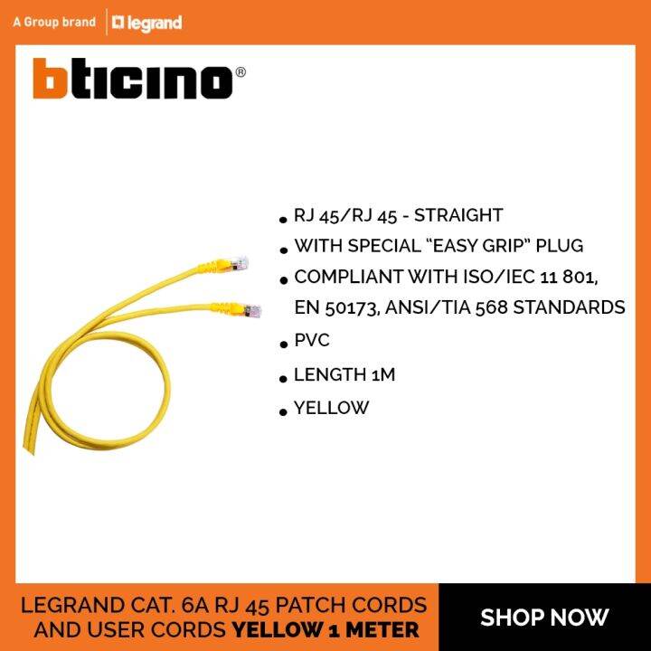 Legrand Cat. 6A RJ 45 patch cords and user cords Lazada PH