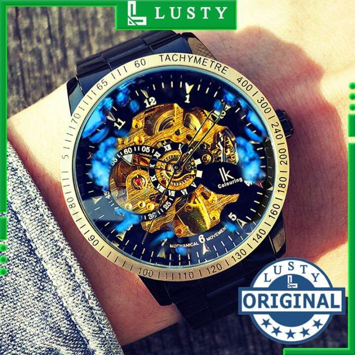 Men Watch Ik Colouring Top Brand Automatic Mechanical Skeleton Sport