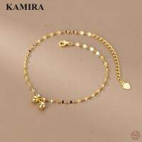 KAMIRA 925เงินสเตอร์ลิงแท้พังก์มีแผ่น Gelang Kaki Lonceng คู่สำหรับผู้หญิงงานแต่งงานแบบคลาสสิกคู่รักโรแมนติกเครื่องประดับอย่างดีใหม่