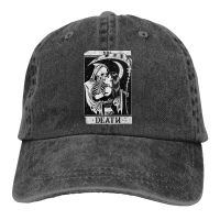 Blackcraft Vintage Death The Grim Reaper Kiss Tarot Card Baseball Cap cowboy hat Peaked cap Cowboy Bebop Hats Men and women hats