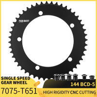 PASS QUEST 144BCD จักรยาน Chainring สำหรับ Track จักรยานล้อ Fixed Cassette พิเศษเดี่ยวล้อ46-66T Disc Crank