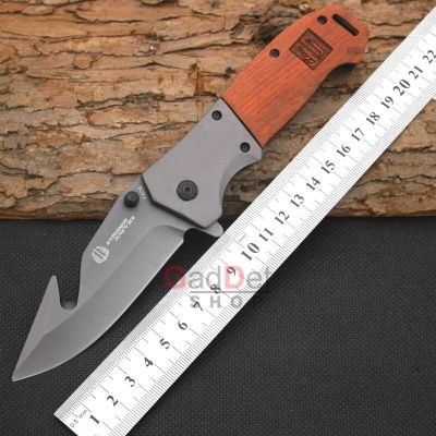 มีดพับ Strider Knives FA06 ใบมีด 8 cm ไม้แท้ สแตนเลส ระบบสปริง มีดพกพา มีดเดินป่า มีดแคมป์ปิ้ง มีดป้องกันตัว
