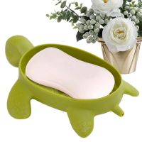 ❁✑ஐ Sea Turtle Soap Dish Soap Holder Self Draining Soap Stand Home Creative Not Punched Easy Clean Bar Soap Holder Suitable For