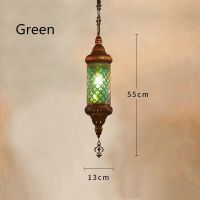 Turkish Retro Iron Art Glass Chandelier Bohemia Coffee Bar Restaurant Homestay Style Hanging Light Atmosphere Lamp Home Decoration Lighting