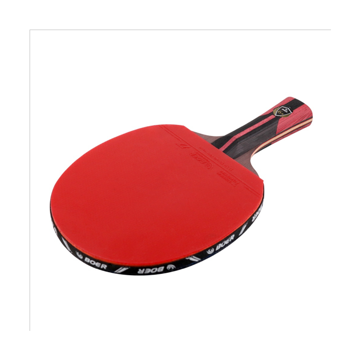 boer-1-piece-carbon-black-blade-table-tennis-racket-with-rubber-table-tennis-paddle-table-tennis-racket-horizontal-grip-red