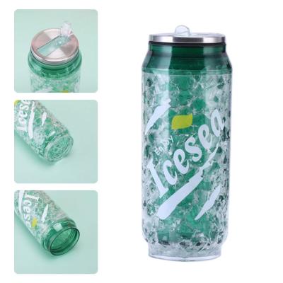 Creative Portable Double Wall Plastic Water Cups Summer Tumbler B1R8 P1D9