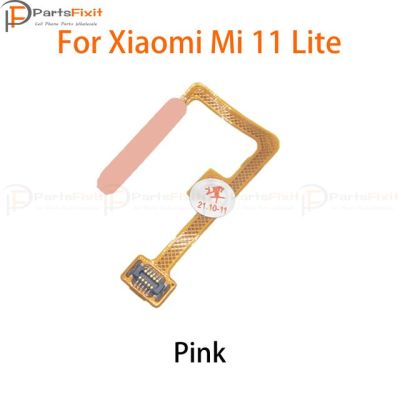 【⊕Good quality⊕】 anlei3 เครื่องสแกนลายนิ้วมือสำหรับ Xiaomi Mi 11 Lite Mi11 Lite Mi11lite Mi 11 Lite เซ็นเซอร์ลายนิ้วมือ Flex Touch Id ปุ่มโฮมเมนูย้อนกลับ