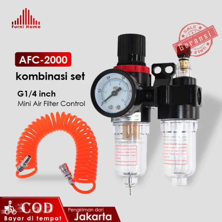 AFC2000 Mini Air Filter Regulator Atau Saringan Kompresor Double AFC ...