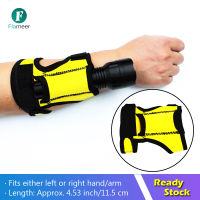 Flameer outdoor Scuba Diving ผู้ถือไฟฉายไฟฉาย Soft Hand/ARM Mount YELLOW