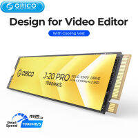 M.2 ORICO SSD NVMe PCIe 4.0 NVMe โซลิดสเตทไดรฟ์ภายใน X4 Gen4 M.2 M คีย์ M SSD 2280มม. W/ เสื้อกั๊กระบายความร้อนการออกแบบสำหรับโปรแกรมตัดต่อวิดีโอ