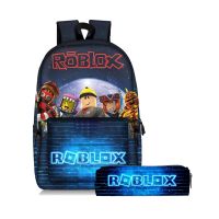 【Hot Sale】 New roblox student schoolbag Roblox backpack to reduce the burden of full printed Yuantong pencil bag package