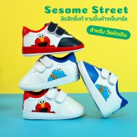 ลิขสิทธิ์แท้ Sesame Street รองเท้าผ้าใบเด็ก วัยหัดเดิน หนังนุ่มพรีเมี่ยม รองเท้าเด็กผู้หญิง รองเท้าเด็กผู้ชาย