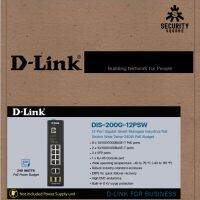 D-Link 12-Port Gigabit Smart Managed Industrial PoE Switch-Wide Temp-240W PoE Budget รหัสสินค้า: DIS-200G-12PSW