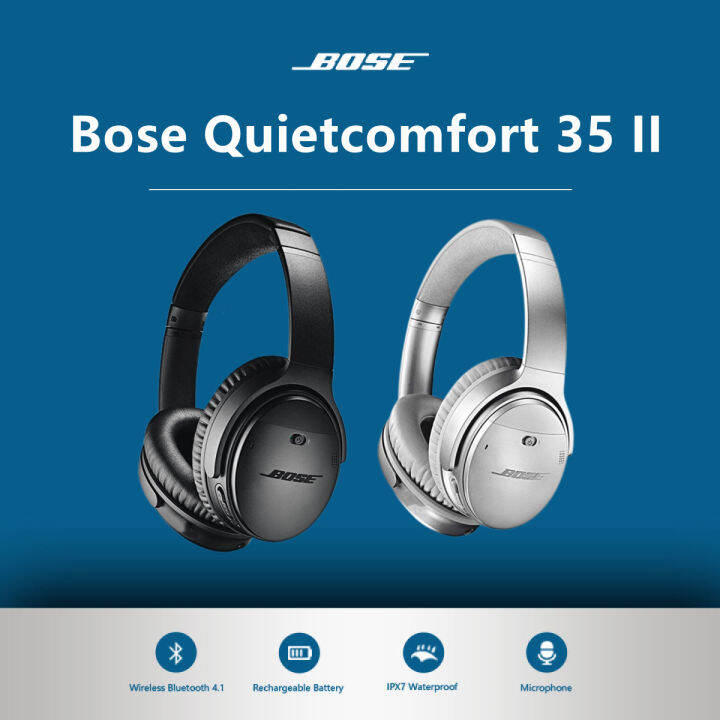 Bose Headphone Wireless Bluetooth Earphones QC 35 II ANC with Mic Over