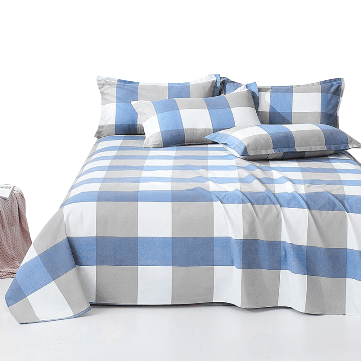 Onepiece pillowcase set of cotton old coarse linen sheets Threepiece