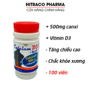 Viên uống bổ sung 500mg canxi, vitamin D3 chắc khỏe xương khớp