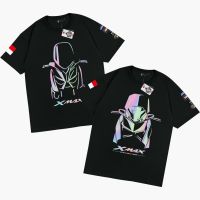 【HOT】เสื้อยืด พิมพ์ลายโลโก้ HOLOGRAM สําหรับรถจักรยานยนต์ Yamaha XMAX100%cotton