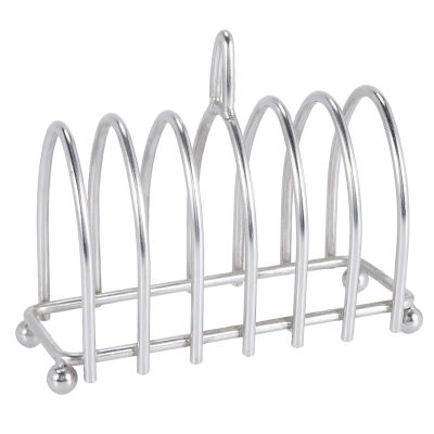 Toast Bread Rack Holder 6 Slice Stainless Steel Toast Rack with Ball Feet and Loop Carry Handle