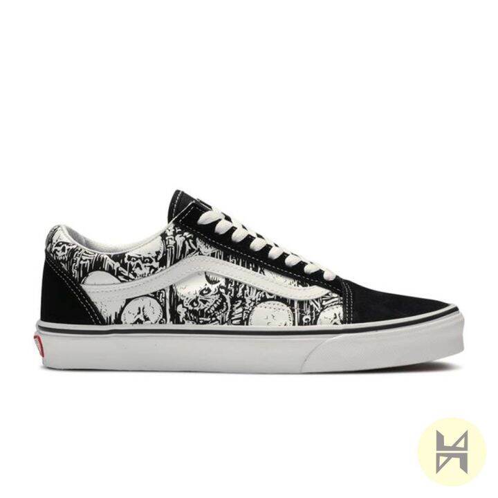 Old Skool Classic Forgotten Bones Black True White Original Vans Shoes ...