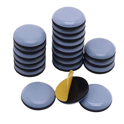 25mm Furniture Glides Self Adhesive Chair Leg PTFE Sliders for Furniture Easy Movers (Round)