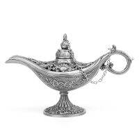 【☸2023 New☸】 jiquao982515818 Aladdin Genie 1ชิ้นแกะสลักกลวงโลหะสังกะสีอัลลอยด์โคมไฟทรงแปลกตะเกียงน้ำมันโคมไฟสไตล์อาหรับหม้อวินเทจ