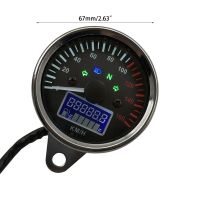 12V Motorcycle Speedometer LED Digital Tachometer with Fuel meter Indicator D0UC