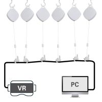 MINIMI 3pcs อุปกรณ์เสริมเสริม ตะขอติดเพดาน เกมเกมต่างๆ VR Pulley System การจัดการสายเคเบิล VR ที่เก็บสายไฟ VR สำหรับ Oculus Quest2