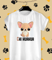 เสื้อยืดสกรีนลาย น้องหมา ชิวาวา (Chihuahua) ผ้า TK ใส่สบาย สีสันสดใส ใส่สบาย ไม่ยืดไม่ย้วย