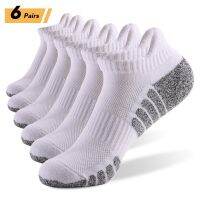 【jw】✽◕  6/12Pairs Sport Ankle Socks Athletic Low-cut Thick Knit Outdoor Breathable Dry Wear-resistant Warm