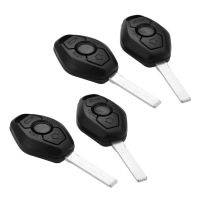 4Pcs Uncut Car Replacement Remote Blank Key Shell Case for BMW 1 3 5 6 7 X3 X5 E53 E46 E39 E60 Z4