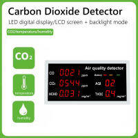 Indoor Air Quality Monitor Rechargeable Formaldehyde CO CO2 HCHO TVOC AQI Detector LED Display Home Office Air Gas Detector