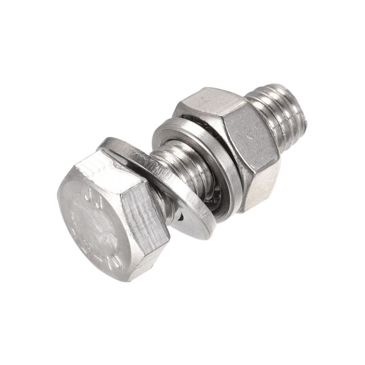 haotao-hardware-8เซ็ต-m10x30mm-hex-head-สกรูน็อตถั่วแบน-amp-ล็อคเครื่องซักผ้าชุด304สแตนเลสอย่างเต็มที่กระทู้หกเหลี่ยมน็อตเครื่องมือยึด