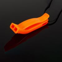 Survival Whistle Extra-Loud Convenient Using Sling Rope ABS Double Pipe Emergency Whistle for Camping Survival kits