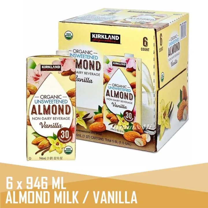 USA / Kirkland Signature Organic Almond Vanilla Milk / 6 x 946ml