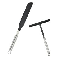 304 Stainless Steel French Crepe Spreader Pancake Like Batter for Kitchen + Spatula