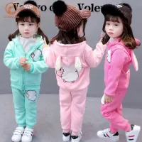 YA ZHOU LONG ชุดเด็กผู้หญิง2ชิ้นฤดูหนาว,เวอร์ชั่นเกาหลีสำหรับทารกและเด็ก