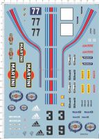 1/24 Scale martini Sports Racing Car Markings Logos Model Decal