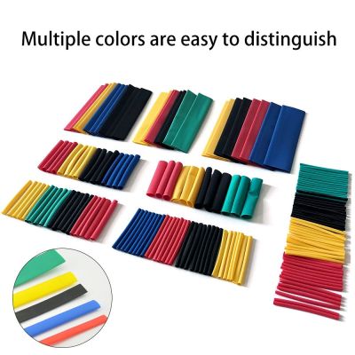 【YF】▲▤  164pcs Thermoresistant Tube Shrink Wrapping Kit Termoretractil Shrinking Tubing Assorted Wire Cable Insulation Sleeving