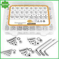 TDPTI76V8น็อตตัวผู้และตัวเมียสแตนเลส304จำนวน1120ชิ้นที่เจาะฝา M2 M3 M4 M5ช่องหัวสกรูพร้อมกับกล่องเก็บของชุดมืออาชีพ