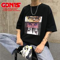 【จัดส่งฟรี】GONISฤดูร้อนINSนารูโตะแบรนด์ร่วมเสื้อยืดแขนสั้นชายRingerพิมพ์แจ็คเก็ตคู่