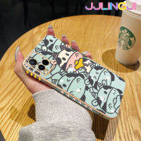 Jjlingji เคสสำหรับ Vivo Y21 2021 Y21s Y33s Y21a Y33t T1x Y21G 4G เต็มหน้าจอลายการ์ตูนวัวกรอบสี่เหลี่ยมเคสมือถือดีไซน์ใหม่ลวดลายบางๆเคสฝาปิดเลนส์กล้องเต็มปกป้องเคสนิ่มกันกระแทก