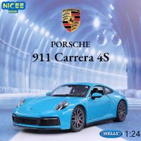 1:24รถโมเดลโลหะจำลอง Porsche 911 Carrera 4S Diecasts รถของเล่นโลหะรถสปอร์ตสำหรับ B75คอลเลกชันของขวัญสำหรับเด็ก