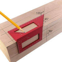 อานม้าสี่เหลี่ยม Layout Gauge 45/90 โปรแทรคเตอร์องศาวัดมุม T ไม้บรรทัดงานไม้ Miter Scriber