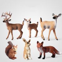 Simulation Forest Animals 6pc/set Figures Collection Lawn Ornaments Model Science Early Education Toy Kid Children Birthday Gift