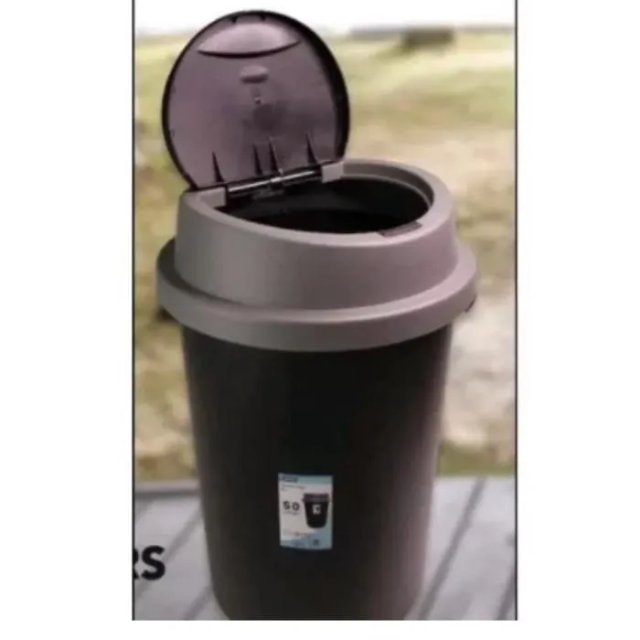 large size NIKKO TOUCH TOP TRASH BIN plastic drum Lazada PH