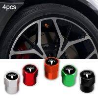 【CW】 4pcs Automotive Tire Stem Cap Type Aluminum Leak-proof Tesla 3 S X Y 2016-2021 Car Accessories